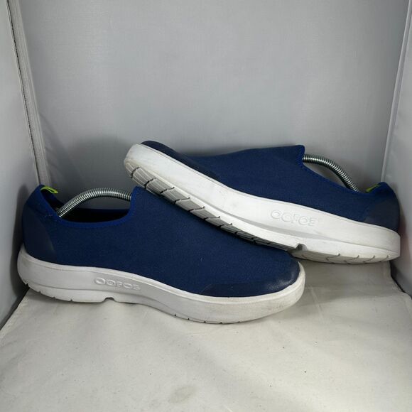 OOFOS OOMG EEzee Low Recovery Men\'s Size M12 Shoes White Navy Slip On Casual main image 7